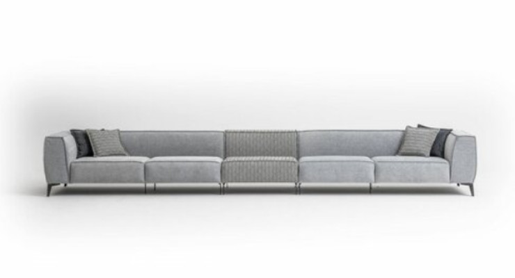 big Sofa Couch 8 Sitzer Italienische xxl Couchen Sofas Möbel Textil