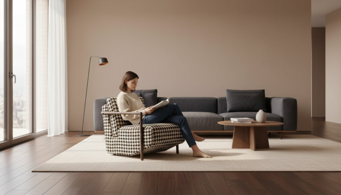 Sessel Wohnzimmer Sitzer Textil Möbel Polster Neu Sessel Design Modern