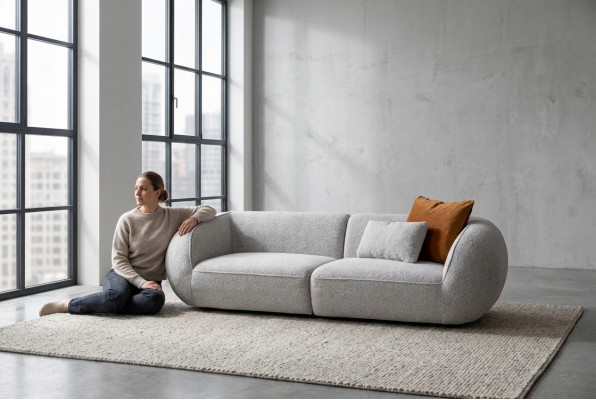 Designer Sofa Couch 3 Sitzer Polstermöbel Couchen Möbel Textil Stoff