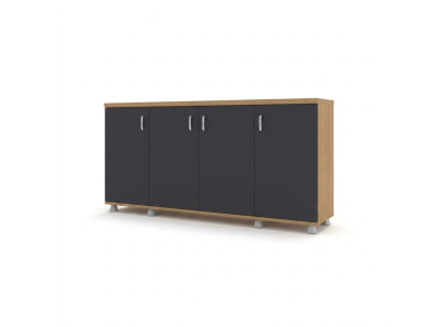 Schrank Büromöbel Arbeitszimmer Holz Büroschrank Regal Aktenschrank