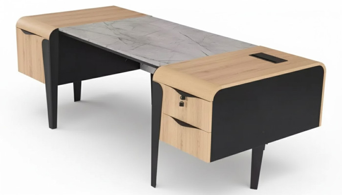 Moderner Arbeitszimmer Chefschreibtisch Arbeitszimmermöbel Büro Luxus Tisch