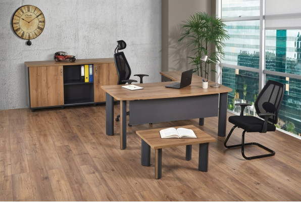 Büroeinrrichtung Schreibtisch Büromöbelkollektion Tisch Schrank Büro 3tlg