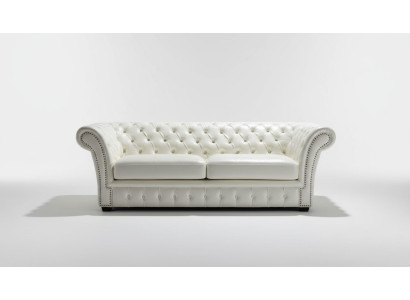 Chesterfield Sofa Luxus Dreisitzer Sofas Wohnzimmer Couchen Weiß