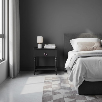 Moderner Nachttisch grau Holzmöbel im Schlafzimmer Design Nachtkonsolen