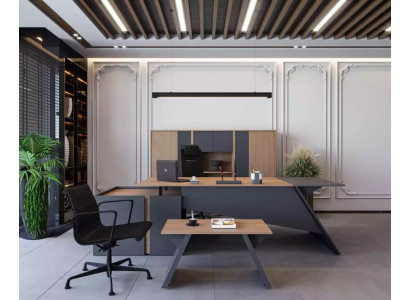 Luxus Büro Möbel Einrichtung Schreibtisch Couchtisch Aktenschrank Set 3tlg