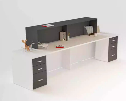 Luxuriöser Empfangstresen im modernen Stil aus hochwertigen Materialien 