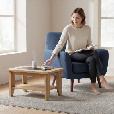 Brauner Couchtisch Designer Holz Möbel Wohnzimmer Designer Büro Tisch