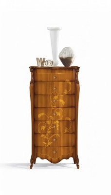 Exklusive braune Hochkommode Schrank Kommode Schränke Kommoden Sideboard