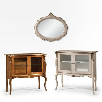 Klassische Glasvitrine Luxus Aufbewahrungs Tisch Wohnzimmer Möbel Holz