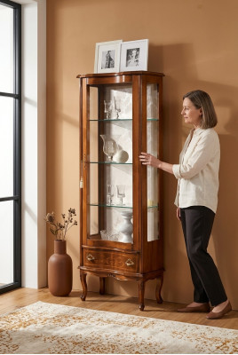 Holz Klassisch Vitrine Holz Schränke Wohnzimmer Designs Glas
