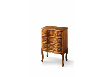 Klassische Kleine Kommode 3 Schubladen Wohnzimmer Holz Möbel Design