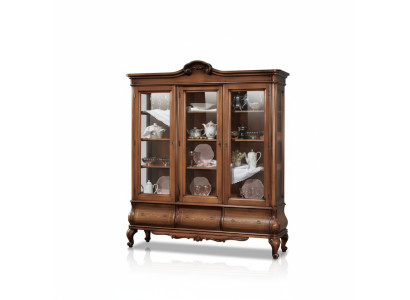 Wohnzimmer Vitrine Klassische Holzmöbel mit maßgeschneiderten Schubladen Vitrine