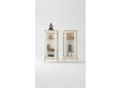 Holzvitrine Hochwertige Vitrine Klassisches Möbel Design Weiß Vitrinen