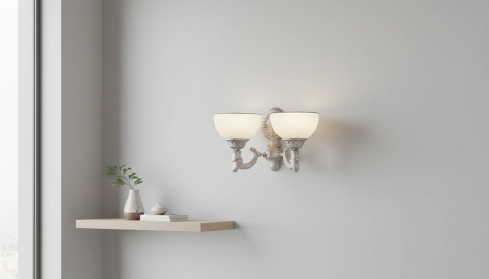 Wandleuchte Wandlampe Wandleuchten Art Lüster Wand Lampen Weiß Glas