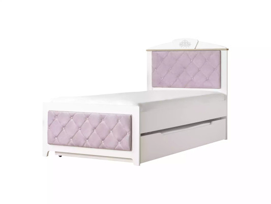 Komplete Jugendbett Kindermöbel Kinderzimmer Bett Holz Rosa Set 8tlg