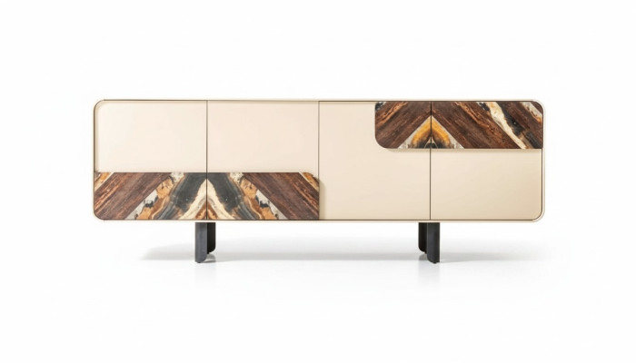 Anrichte Sideboard Kommode Beige Holz Modern Möbel Schrank Design