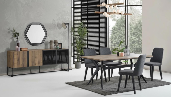 Luxus Essgruppe Esszimmer Esstisch Set 9tlg Esszimmer Braun Holz Tisch