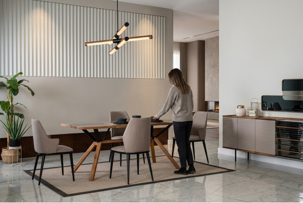 Garnitur Essecke Esszimmer Essgruppe Esszimmermöbel 7tlg Holz Beige