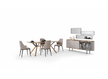 Garnitur Essecke Esszimmer Essgruppe Esszimmermöbel 7tlg Holz Beige