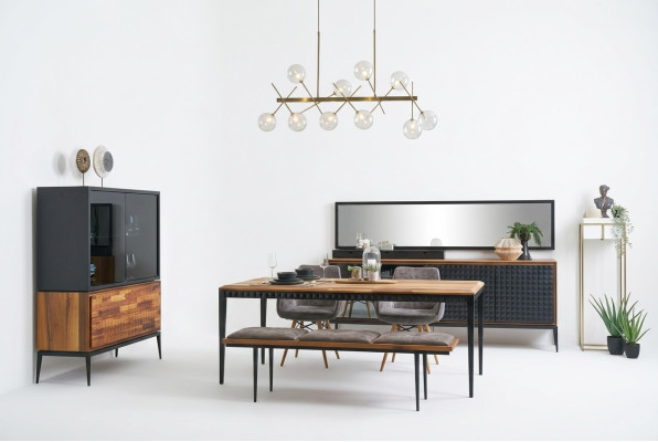 Esszimmertisch Esszimmer Gruppe Essgruppe Essecke Set 9tlg Holz Braun