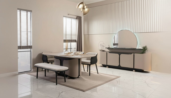 Esszimmermöbel Essecke Esszimmer Essgruppe 8tlg Holz Beige Garnitur