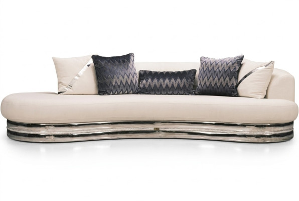 Dreisitzer Couch Sofa 3 Sitzer Polstersofa Stoffsofa Moderne Weiß