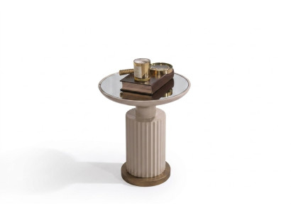 Beistelltisch Kaffeetisch Sofatisch Couchtisch Beige Wohnzimmer Glas