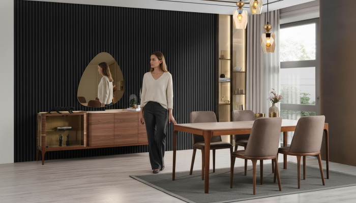 Komplette Esszimmer Essgruppe Essecke Esstisch Stühle 9tlg Holz Braun