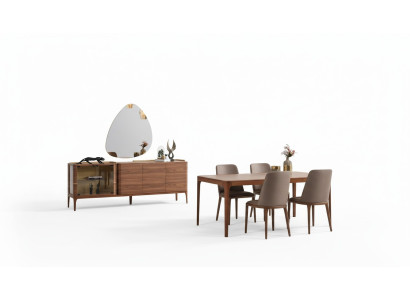 Komplette Esszimmer Essgruppe Essecke Esstisch Stühle 9tlg Holz Braun