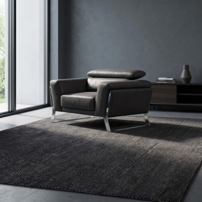 Wohnzimmer Schwarzer Sessel Clubsessel Relaxsessel Metall Einsitzer Neu