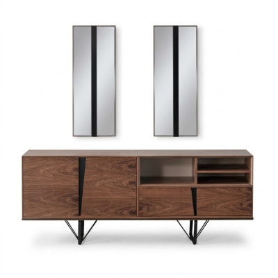 Anrichte Sideboard Schrank Kommode Holzschrank Braun Holz Esszimmer