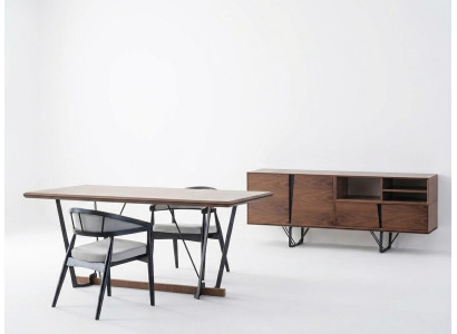Gruppe Esszimmer Esstisch Set 2tlg Anrichte Esszimmertisch Braun Holz