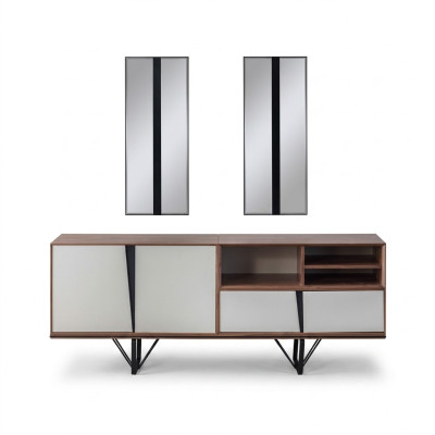 Schrank Sideboard Kommode Holzschrank Anrichte Beige Holz Esszimmer