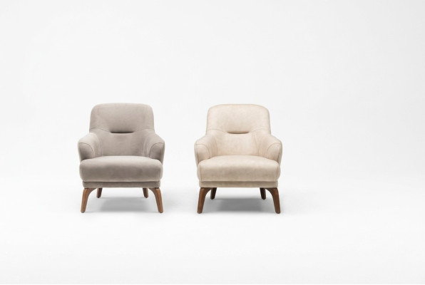 Stoffsessel Sessel Beige Polster Wohnzimmer Einsitzer Sitz Ohrensessel