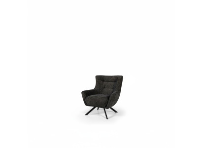 Wohnzimmer Sessel Ohrensessel Stoffsessel Grau Polster Sitz Einsitzer