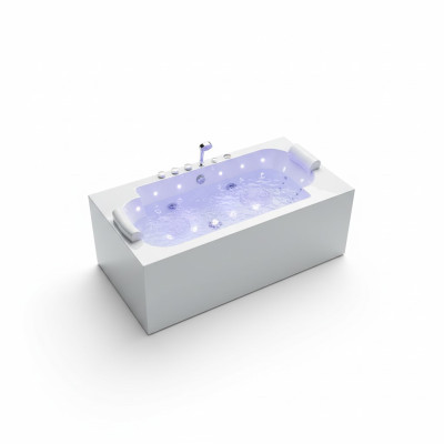 Whirlpool LED Wanne Spa Indoor Badewanne Whirlwanne Hydrotherapie