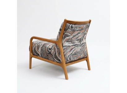 Sessel Klassischе Polstersessel Stoffsessel Stoff Holz Braun Einsitzer