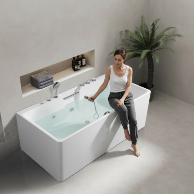 Whirlpool Badewanne Wanne Luxus Wannen Badewannen Relax mit Griff 150x80