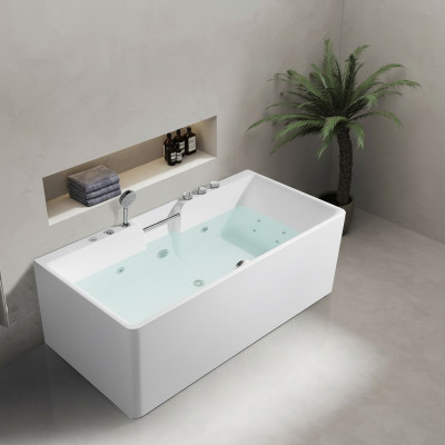 Whirlwanne Indoor Whirlpool Badewanne Home Spa Weiß Wanne Relax
