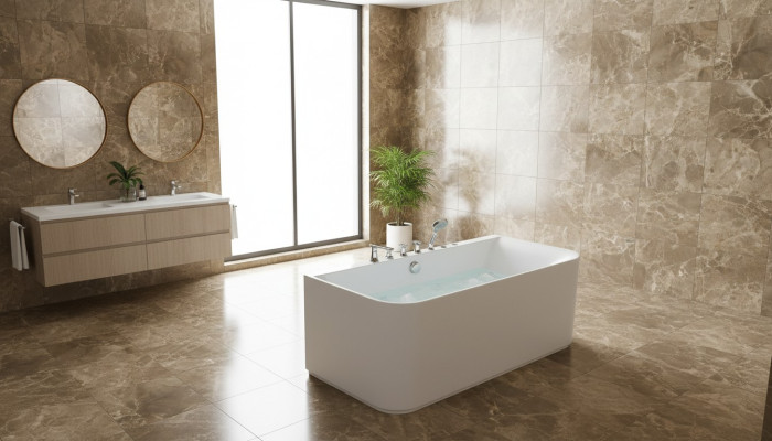 Badewann Wanne Spa Wannen Badezimmer 170x80 Badewannen Weiß Acryl Armaturen