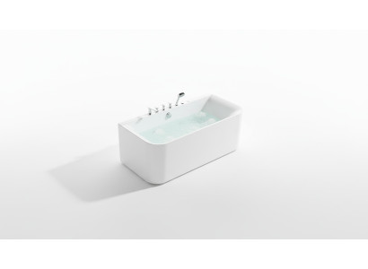 Badewann Wanne Spa Wannen Badezimmer 170x80 Badewannen Weiß Acryl Armaturen