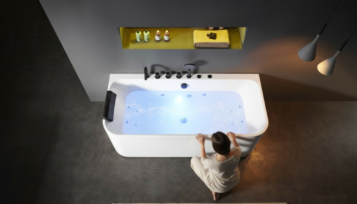 Acryl Whirlwanne Indoor Whirlpool Badewanne Home Spa Weiß