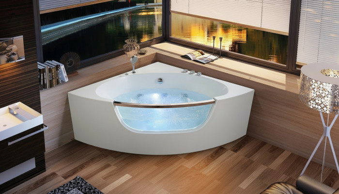 Eckwanne Eckbadewanne Whirlpool Relax Wanne Spa Indoor Badewanne
