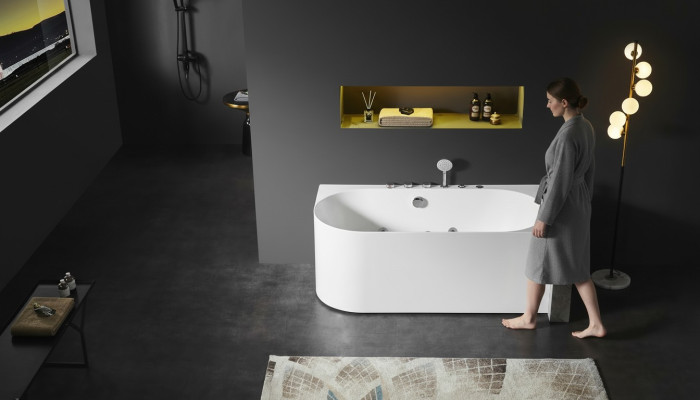 Acryl Whirlwanne Indoor Whirlpool Badewanne Home Spa Weiß