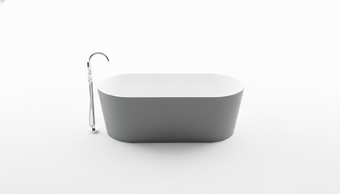 Wanne Badezimmer Acryl Badewanne Standbadewanne Freistehende Grau