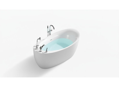 Badewanne Ovale Wanne Badewannen Freistehende 160x80 Armaturen Komplett