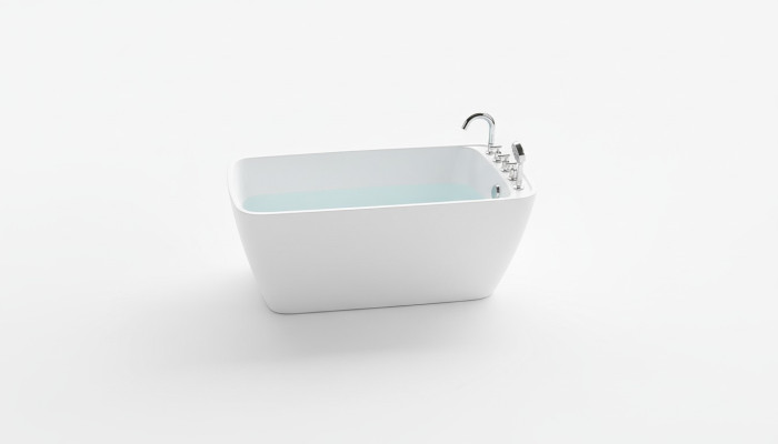 Wanne Badezimmer Acryl Badewanne Weiß Standbadewanne Zeitgenössisch