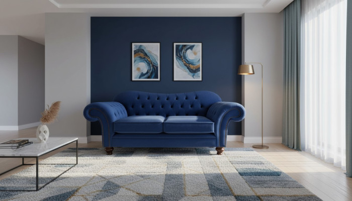 Sofas Chesterfield Design Sofa 2 Sitzer Couch Luxus Klassische Textil