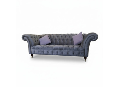 Sofa 3 Sitz Chesterfield Sitz Textil Stoff Couchen Sofa Polster Neu