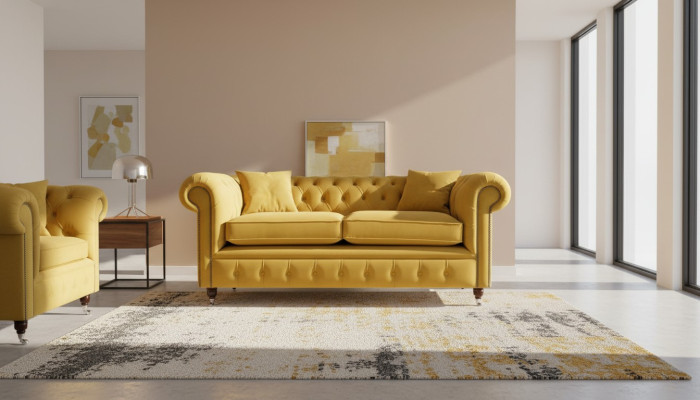 Dreisitzer Sofa 3 Sitzer Sofas Polster Möbel Couchen Chesterfield Neu